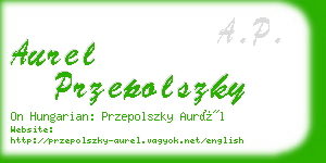 aurel przepolszky business card